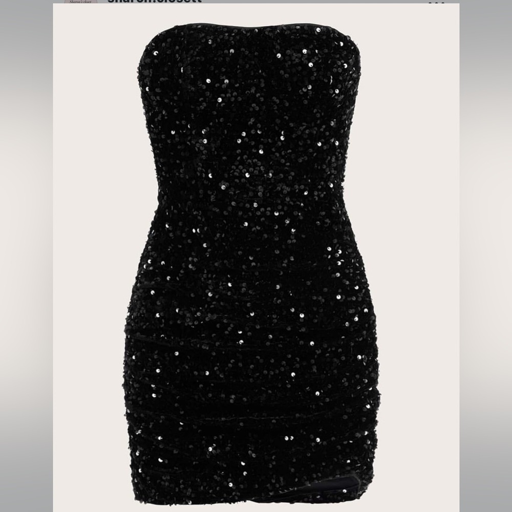 Elegant Black Sequin Dress
